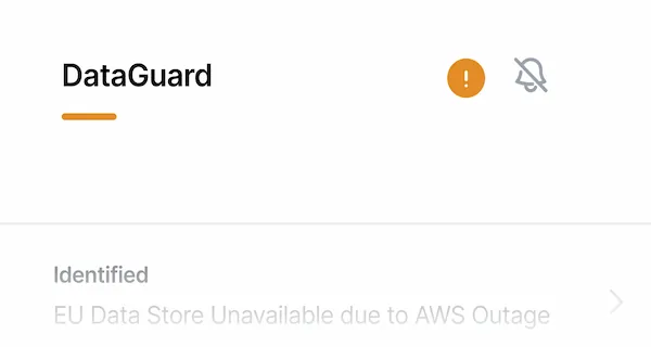 Page card with degraded state