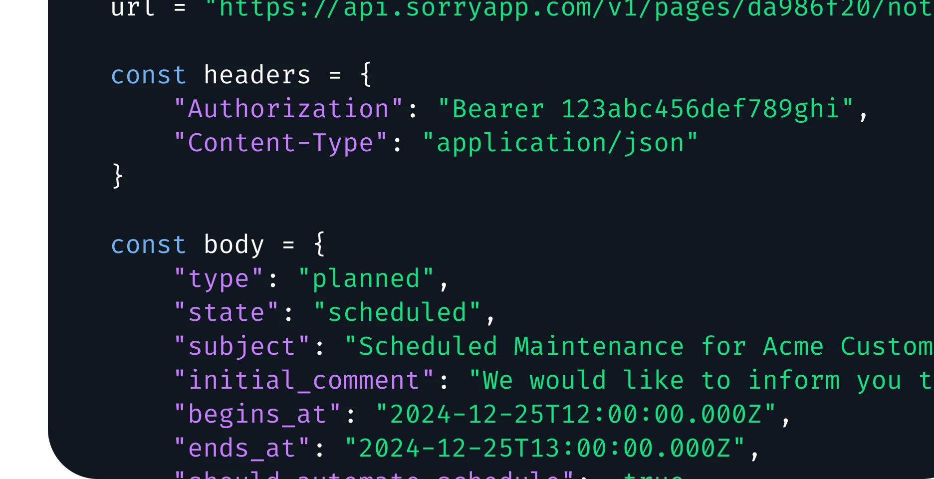 Proactively Communicate Maintenance With Status Page Sorry 